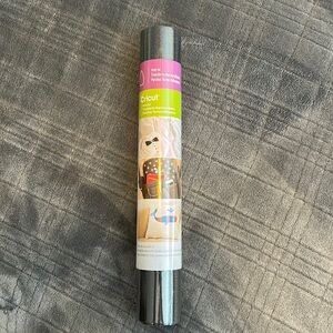 Cricut iron-on roll. Black sparkly